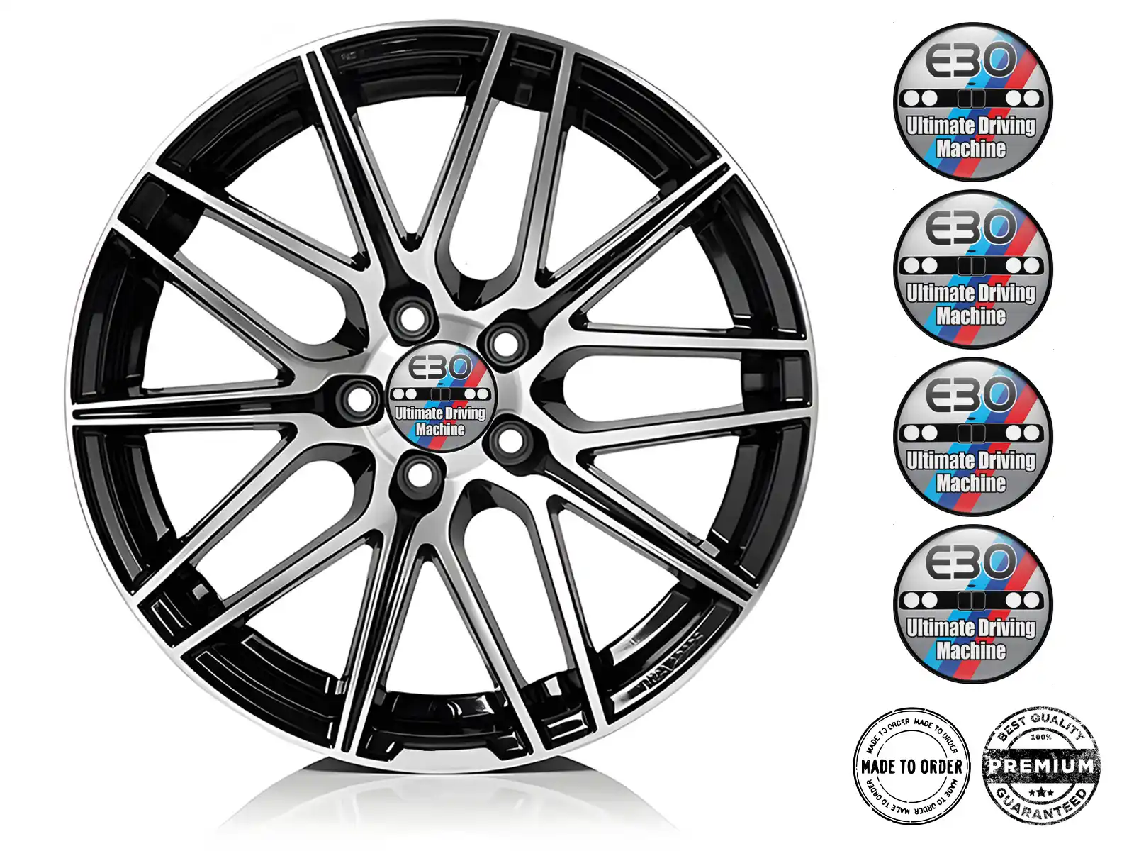 BMW Logo Calcomanía Rueda Impulso Stellar Rendimiento